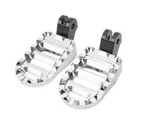 Clavijas de pie delanteras de motocicleta Pedal de reposapiés ancho antideslizante Aleación de aluminio Diseño ergonómico cómodo para modelos T100 T120 2016 2022 1 par (Cromo Plata)