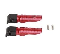 Clavijas de pie traseras Pedales de aleación de aluminio para motocicleta Piezas de repuesto de ajuste universal para MT10 MT09 MT07 Tracer900 FZ6 R6 R1 XMAX NMAX Aerox 155 2PCS (Roja)