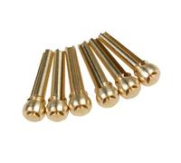 Clavijas de puente de guitarra acústica de latón, 1 juego, 6 clavijas, notas más largas, sustain