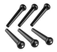 Clavijas de Puente para Guitarra Acústica, 6 Piezas Negras | Abs, Textura Lisa y Alta Durabilidad, Repuestos para Guitarra y Guitarra Eléctrica