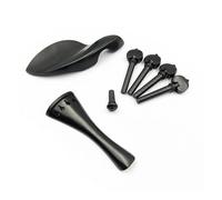 Clavijas De Violín De Ébano Mentonera Afinador Cordal Juego De Piezas Para Viola 4/4 Accesorios(4)