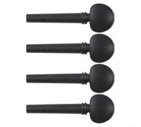 Clavijas de violín de ébano, paquete de 4 llaves de afinación para violines de tamaño 4/4 a 1/8, piezas de repuesto de madera negra para estudiantes de orquesta y músicos (1/8)