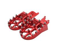 Clavijas Pie Palanquilla Aluminio CNC Pedales Apoyo Estriberas para KX250F para KX250 para KX450F para KX450 para KLX450R para KX250X Reposapiés Delanteros(Rojo)