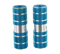 Clavijas traseras para bicicleta de montaña, 2 pares de clavijas de acrobacias sólidas de aleación de aluminio con patrón antideslizante y bicicletas normales (azul)