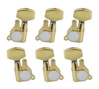 clavijero guitarra 6 clavijas de afinación cuadradas grandes selladas 3L3R for guitarra eléctrica o acústica Para afinar la guitarra(Golden 3R3L)
