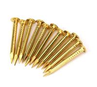Clavo de cabeza redonda, 100 piezas, sujetadores de latón, clavos de acabado, herrajes de bisagra para muebles para carpintería de madera, gabinete, carpintería DIY (Lo hizo)