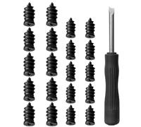 Clavo de goma para reparación de neumáticos: tornillo de enchufe autorroscante de 15 mm | Kit de reparación de emergencia para reparación de neumáticos sin cámara Vor Auto Motocicleta | Tornillo