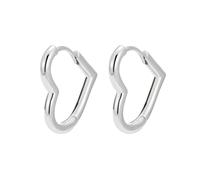 Clavo de oreja para mujer, corazón de oro corazón 11 x 12 mm para día de la madre y joyas, CœurPas de pierre précieuse, Cobre, Sin piedra preciosa