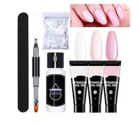 Clavo de uñas - Gel de extensión de uñas 15 g | Set de modelado de 3 piezas, kit de extensión de manicura, solución de modelado profesional con limpiador y , kit de belleza fortalecedor para