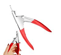 Clavo de uñas postizas 3 piezas corte de cápsulas de uñas profesional de acero inoxidable Trimmer en forma de U repare uñas de manos y pies para falsos consejos acrílicos manicura salón