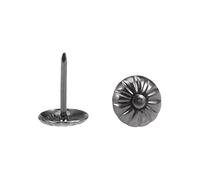 Clavo decorativo 80 tachuelas de tapicería negras redondas antiguas 7/16 pulgadas diámetro cabeza chinchetas decorativas for muebles