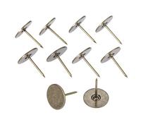 Clavo decorativo Tachuelas de tapicería bronce antiguo, 10 Uds., 10x22mm, chinchetas decorativas for muebles, caja madera con cabeza plana Metal