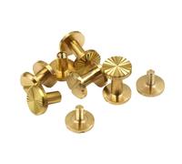 Clavo metálico con cabeza Phillips, 10 Uds. De tornillos Chicago de latón, girasol, varios tamaños, álbum fotos, billetera con cinturón artesanal cuero(8MM-HEAD DIAMETER 10MM)