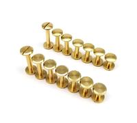 Clavo metálico con cabeza Phillips, Remaches de encuadernación libro cuentas álbum latón macizo cobre 5 piezas 3-25 mm(Flat Head,25mm)