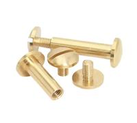 Clavo metálico con cabeza Phillips, Tornillos Chicago De Latón for Encuadernación Artesanal Cuero, Cabeza 8 Mm/10 Mm, Poste 3-30, Paquete 10(Round Head 8mm,Length 6mm 10pcs)