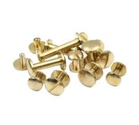 Clavo metálico con cabeza Phillips, Tornillos de encuadernación latón for álbum fotos, artesanía en cuero, paquete 20 con poste 4-15 mm longitud(20pcs Arc,4mm)