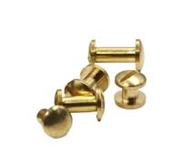 Clavo metálico con cabeza Phillips, Tornillos de encuadernación latón Remaches Tapa cúpula 8 mm Longitudes poste 3-18 Paquete 10 for libros(5mm)