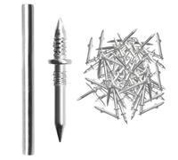 Clavo Sin Costuras - 100 Piezas De Clavos Sin Costuras Con Doble Cabeza | Clavos De Acero Con Rosca | Clavos De Doble Cabeza Para Zócalo De Madera Maciza | 100x Rodapiés De Doble Extremo, Tornillo Inv