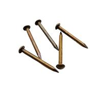 Clavos de cabeza redonda pequeños cobre puro 1,2,5, y,8 mm diámetro, latón antiguo, for bisagras muebles, tambores, joyeros, 10/20/50/100 unidades(100pcs 1.2x8mm)