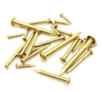 Clavos de cabeza redonda pequeños de cobre puro dorado, 1,2~2,8mm de diámetro, 8-50mm, for muebles, bisagra, joyero, tambor(50pcs 2x15mm)