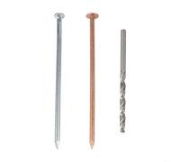 Clavos de cobre de 3.5 pulgadas para quitar tocones de árbol, juego de 14 piezas con clavos de acero inoxidable y brocas de cobalto, clavos eficaces para matar árboles