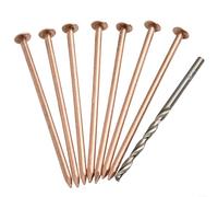 Clavos de cobre para quitar tocones de árbol, clavos de cobre de 4 pulgadas para matar árboles, tocones de raíz, picos de eliminación de troncos, árboles para proyectos, construcción naval (15 piezas)
