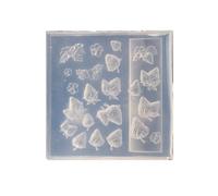 Clavos de flores rosas forma de arte para tallar moldes de silicona para uñas, plantillas de uñas, herramientas de manicura, molde flexible de silicona