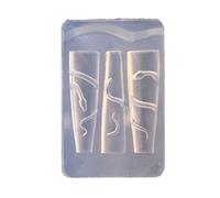 Clavos de flores rosas forma de arte para tallar moldes de silicona para uñas, plantillas de uñas, herramientas de manicura, molde flexible de silicona