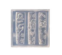Clavos de flores rosas forma de arte para tallar moldes de silicona para uñas, plantillas de uñas, herramientas de manicura, molde flexible de silicona
