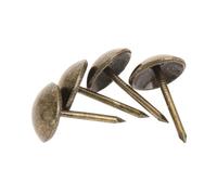 Clavos de hierro de cabeza redonda, Tachuelas de hierro for tapicería de muebles y tableros de corcho (paquete de 100) multicolor(Brown)