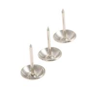 Clavos de hierro de cabeza redonda, Tachuelas de hierro for tapicería de muebles y tableros de corcho (paquete de 100) multicolor(Silver)