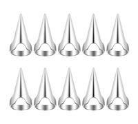 Clavos de separación del cabello Herramientas de selección de cabello Anillos de dedo retro Anillos de seccionamiento 10PCS Plata.