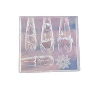 Clavos de silicona con cara de muñeca, forma artística, accesorios para uñas, accesorios de joyería, práctica herramienta de manicura, fácil de usar, moldes de gotas de gel