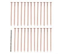 Clavos de tocón de árbol de cobre de 4 pulgadas para matar raíces, picos de hardware de eliminación de tocones para árboles no deseados, opciones de paquete de 3.15 pulgadas (25 unidades)