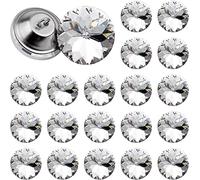 Clavos decorativos de cristal, Botones de cabeza clavo cristal 25mm con lazo for costura muebles DIY, paquete 50 multicolores varios tamaños(Grass Green)