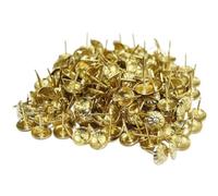 Clavos decorativos de latón dorado, tachuelas de empuje de 11x16mm for joyero, muebles, herrajes artesanales de madera(100pcs)