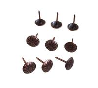 Clavos decorativos de latón dorado, tachuelas de empuje de 11x16mm for joyero, muebles, herrajes artesanales de madera(Copper red,100pcs)