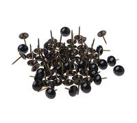 Clavos for tapicería, chinchetas, decorativas for muebles, 100 piezas de latón antiguo for, ferretería, decoración, envío directo(Black)