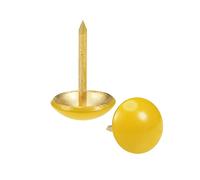 Clavos for tapicería, chinchetas for pulgar, decorativas for muebles, 100 piezas de clavos for amarillos, 11 mm, cabeza redonda blanca, 17 largo, for(Unique Colour)