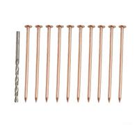 Clavos matadores de árboles de cobre puro de 3.15 pulgadas para eliminar tocones y raíces, juego de 10 brocas para un control eficaz de árboles, accesorios de jardín,