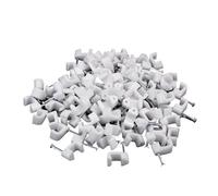 Clavos para cables Clips de clavos for gestión cables blancos 4-12 mm 100 piezas(Round 4mm)