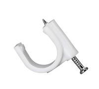 Clavos para cables Clips for clavos redondos for cables, color blanco, 4-10 mm, paquete de 100(4mm)