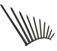 Clavos para construcción, Surtido de clavos for madera, alfileres cabeza plana, redondos acero for hierro, 1 kg, longitudes múltiples(5 Inch 125mm)