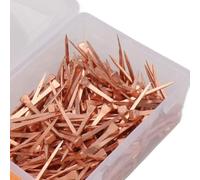 Clavos para herraduras E2-E5, clavos para herraduras de acero inoxidable para sujetar herraduras de forma segura, ideales para deportes ecuestres y manualidades Copper plated E3 45mm 250 piezas
