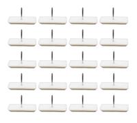 Clavos para patas de muebles, 20 almohadillas deslizantes de madera para muebles, protectores de suelo de patas de silla de plástico para sofá, mesa, escritorio, 30 x 12 mm, clavo individual