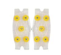 Clavos para zapatos de hielo - Par de empuñaduras para nieve sobre hielo de invierno en T P E | Crampones de tracción con puntas de clavo, antideslizantes con 5 tacos de acero Crampones de entre