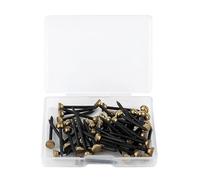 Clavos profesionales para marcos de fotos y elegante cabeza media redonda, paquete de 50 unidades para un fácil montaje en pared, ganchos de montaje, soportes para colgar, ganchos reutilizables