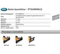Clavos pt 33` 3,1 x 90mm ring galvanizados 2200 pzas, bostitch, modelo
