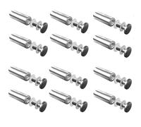 Clavos Publicitarios,Tornillo de Publicidad,Tornillo de Soporte de Cristal,Clavos de Vidrio,Clavo de Publicidad,para Exposición de Arte,Cartel Publicitario,Cartelera,Carteles (12x30 MM - 12 Piezas)