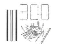 Clavos Sin Costuras,300 Piezas Tornillos de Seguridad Invisibles de Doble Cabeza Clavos para Madera para Zócalos Pared Sin con 3 Herramienta de Manga Específica para Clavo